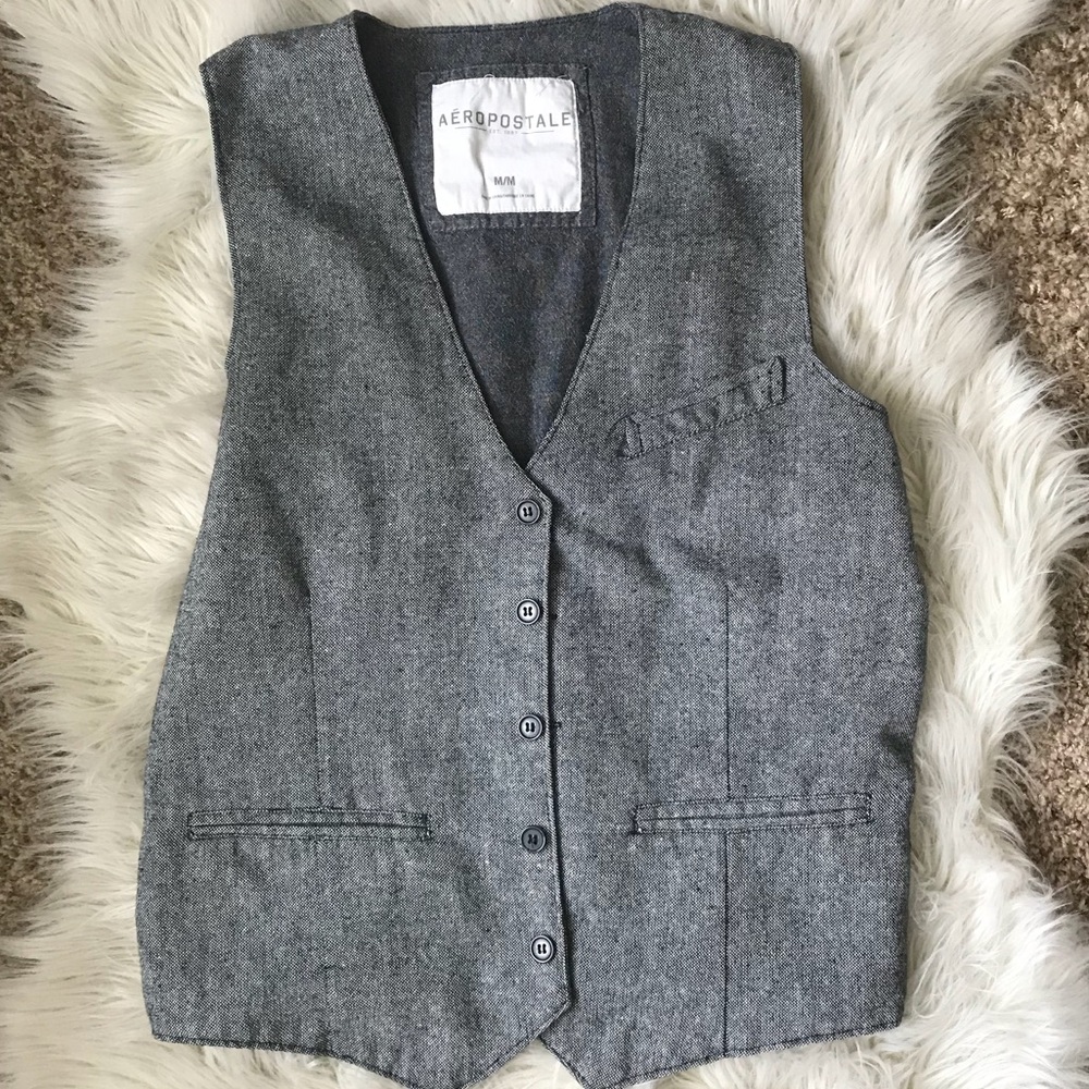 Aeropostale Grey Mens Suit Vest